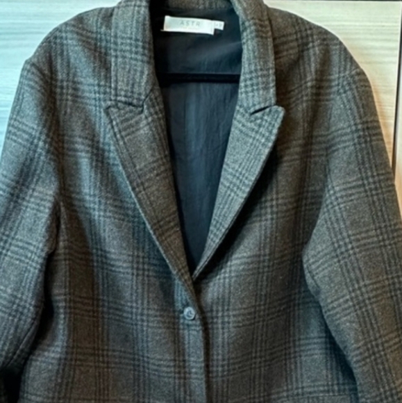 Lightweight Longline Coat Wool Blend Lined Pockets M - Picture 3 of 12